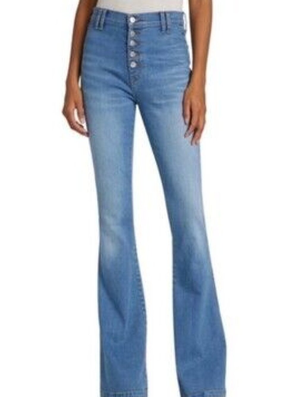 Veronica Beard Jeans Flare High Waist Light Wash